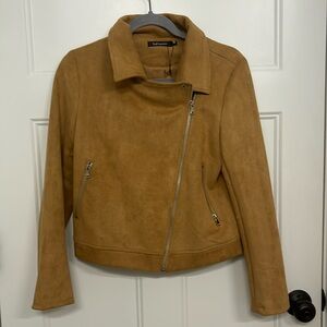 Great condition size small faux suede motorcycle jacket with zipper